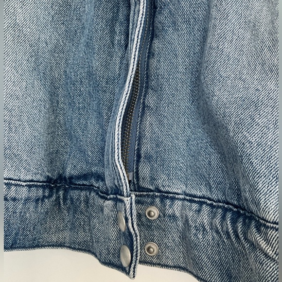 Blanknyc Wondering Why Denim Jacket - M - NEW Zip Up Blue Coat - Picture 8 of 10